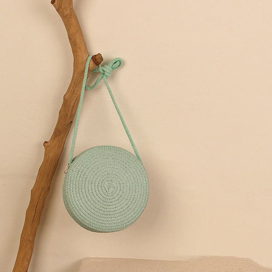 Solid Color Straw Bag