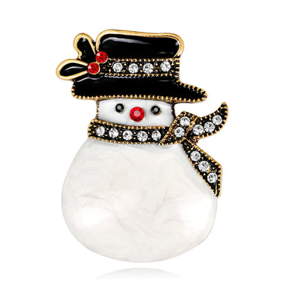 Cartoon Christmas Snowman Brooch
