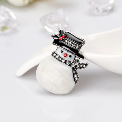 Cartoon Christmas Snowman Brooch