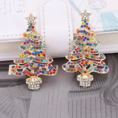 Exaggerated Christmas Tree Earrings