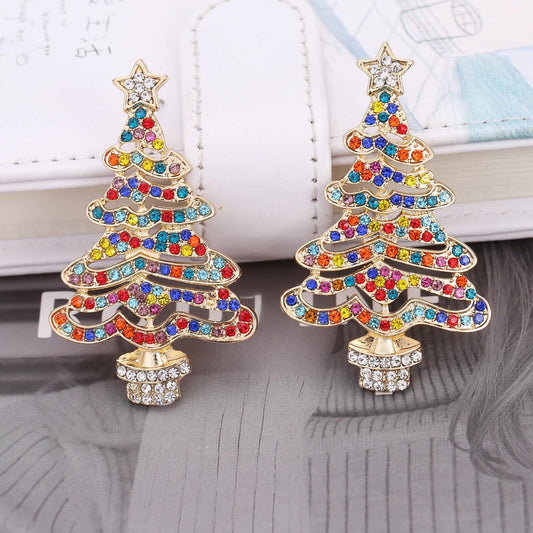 Exaggerated Christmas Tree Earrings
