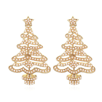 Exaggerated Christmas Tree Earrings
