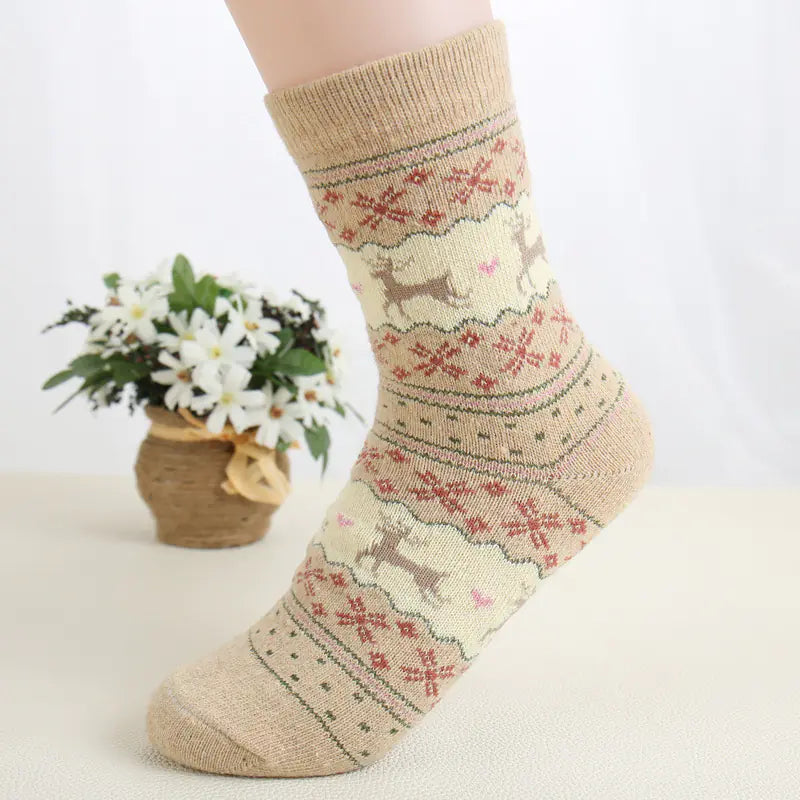 Warm Wool Christmas Socks