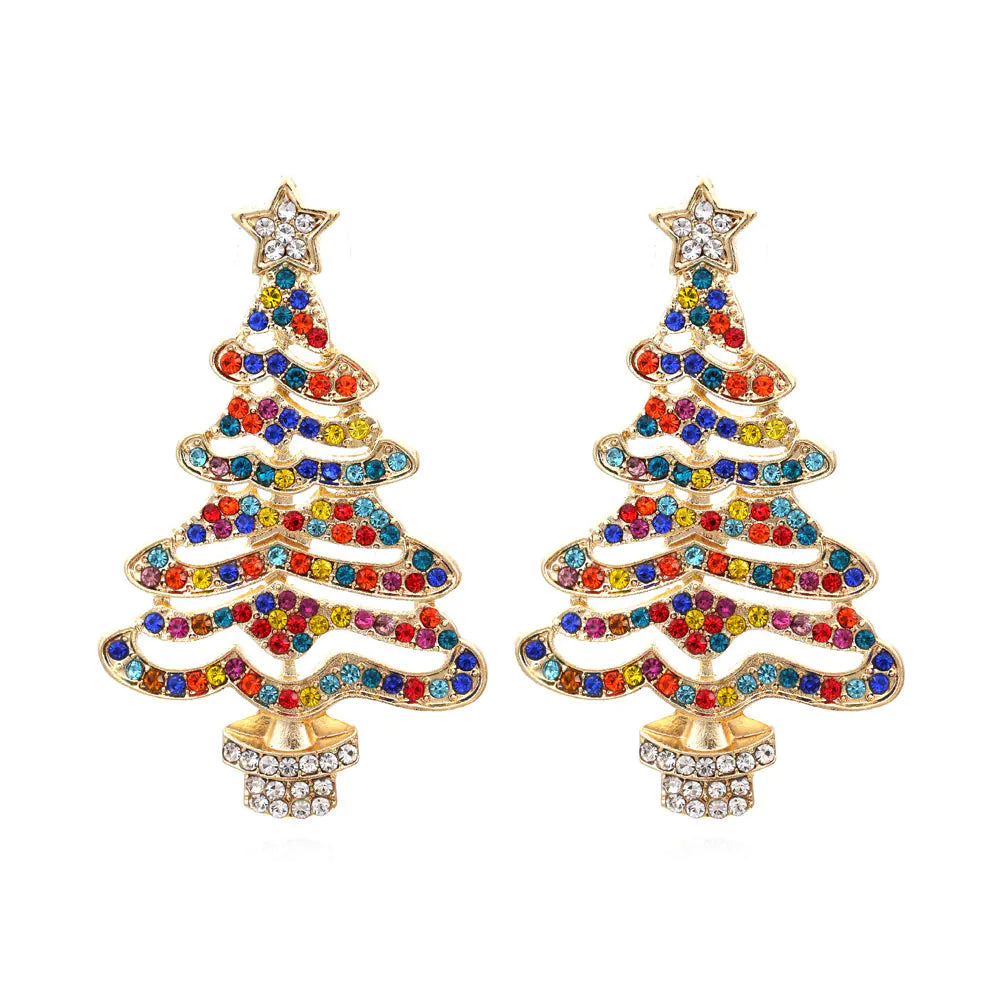 Exaggerated Christmas Tree Earrings