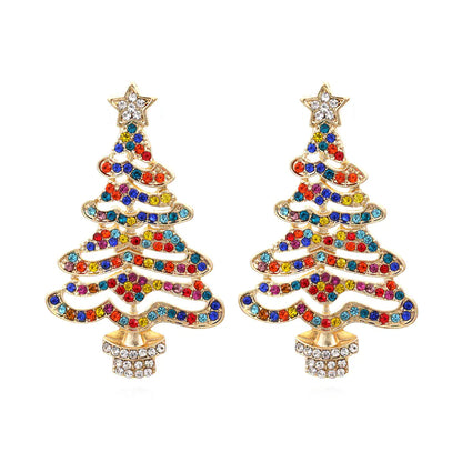Exaggerated Christmas Tree Earrings