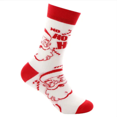 Santa-Themed Festive Cotton Socks
