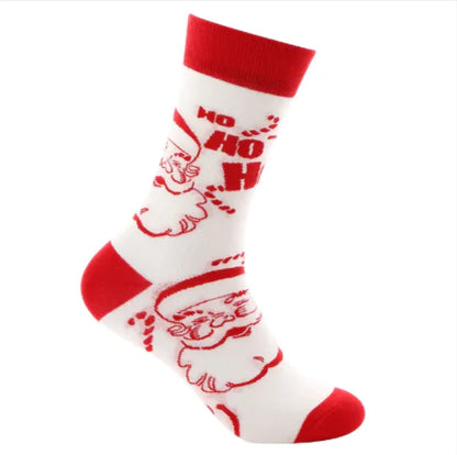 Santa-Themed Festive Cotton Socks